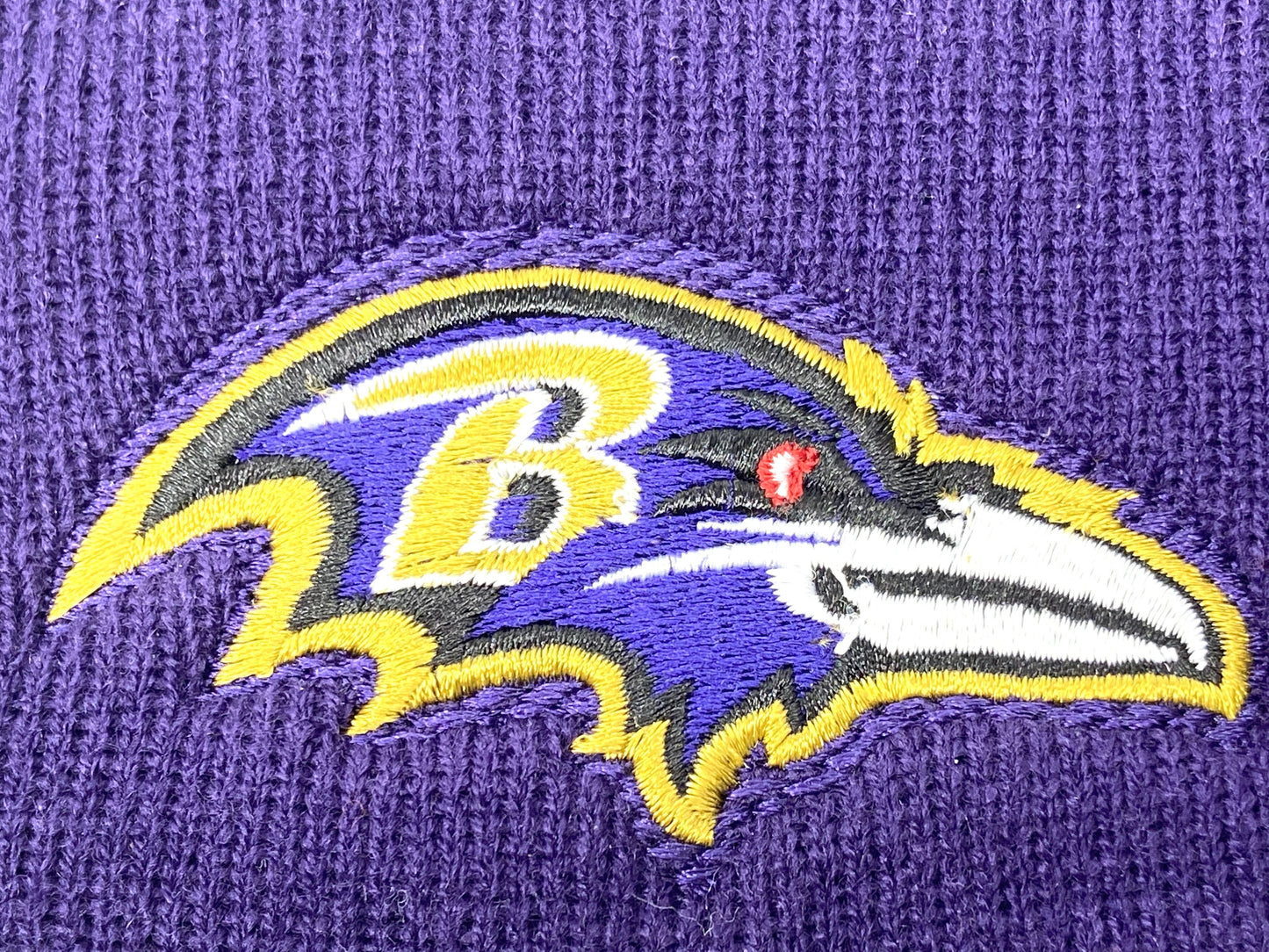 Baltimore Ravens Vintage NFL Purple Cuffed Logo Knit Hat by Rossmor Industries