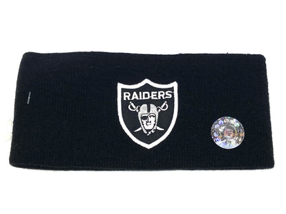 Oakland Raiders Vintage NFL Black Headband by Rossmor Industries