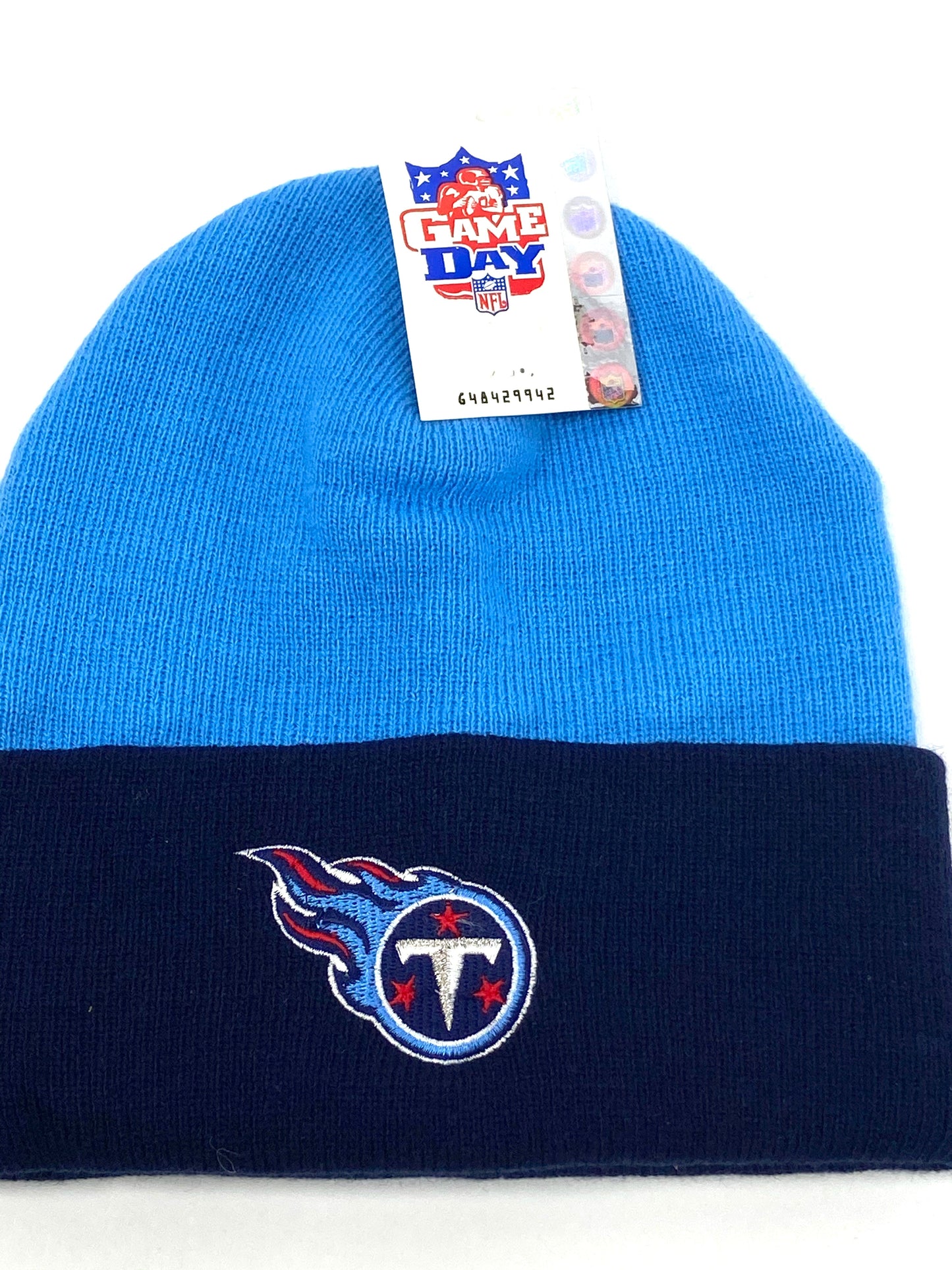 Tennessee Titans Vintage NFL Cuffed Knit Logo Hat by Drew Pearson Marketing