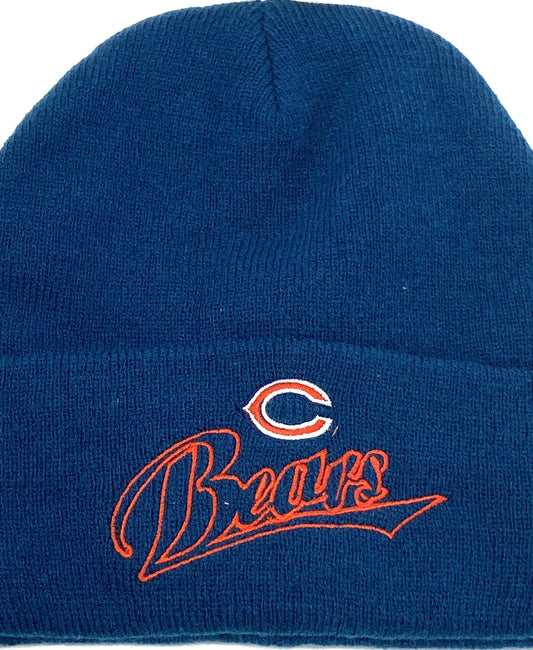 Chicago Bears Vintage NFL Cuffed Knit Logo Hat by Drew Pearson Marketing