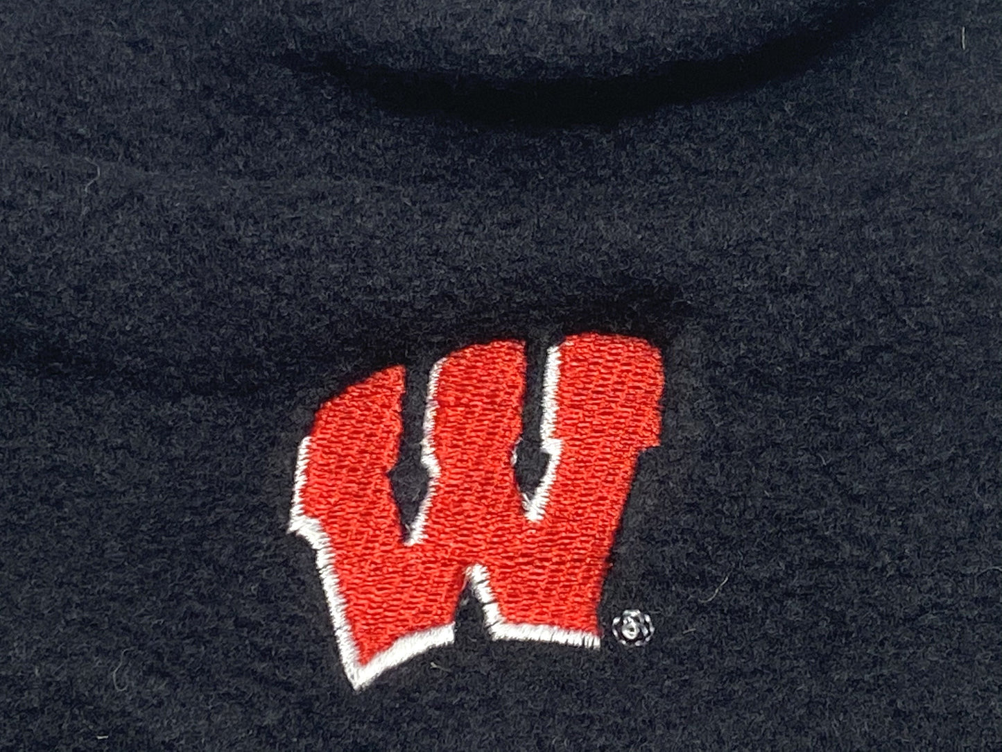 Wisconsin Badgers Vintage NCAA Cuffed Black Fleece Hat by Drew Pearson Marketing