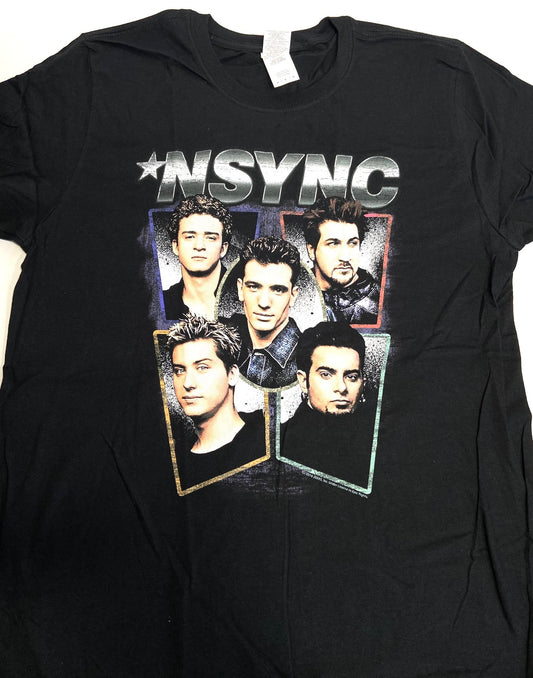 NSYNC Former Boy Band 2018 Adult Black Medium T-Shirt by Zeeks