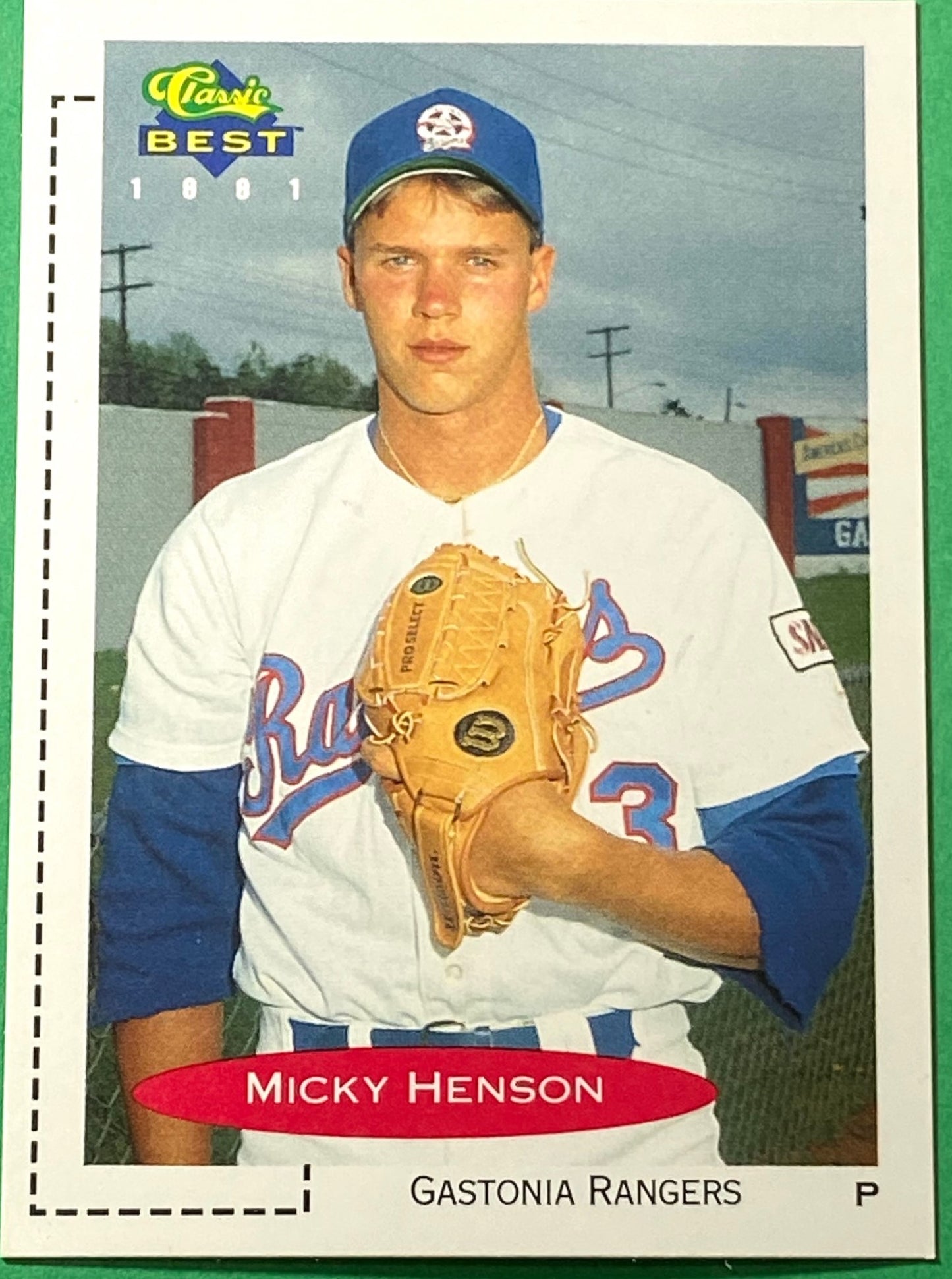 Micky Henson Vintage 1991 MiLB Classic Best #22 Gastonia Rangers by Classic Games