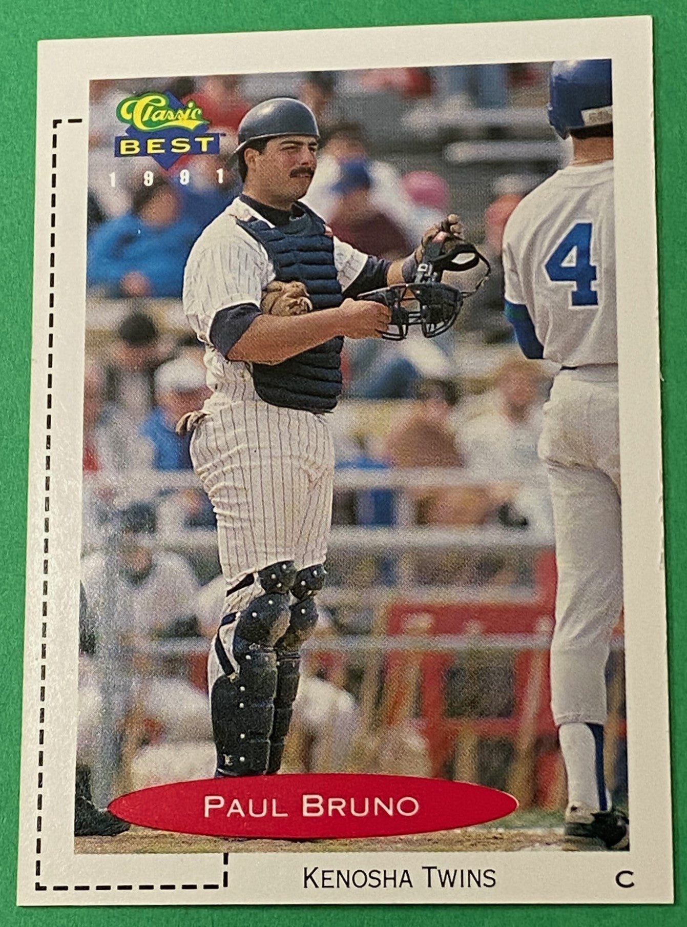 Paul Bruno Vintage 1991 MiLB Classic Best #343 Kenosha Twins by Classic Games