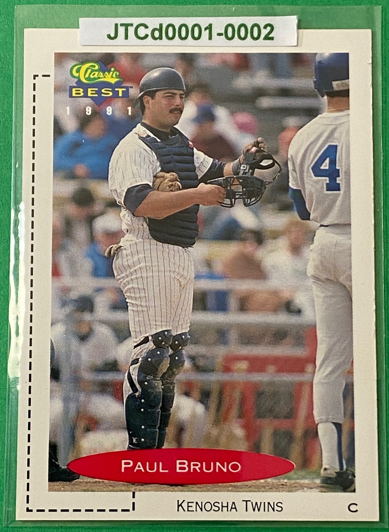 Paul Bruno Vintage 1991 MiLB Classic Best #343 Kenosha Twins by Classic Games