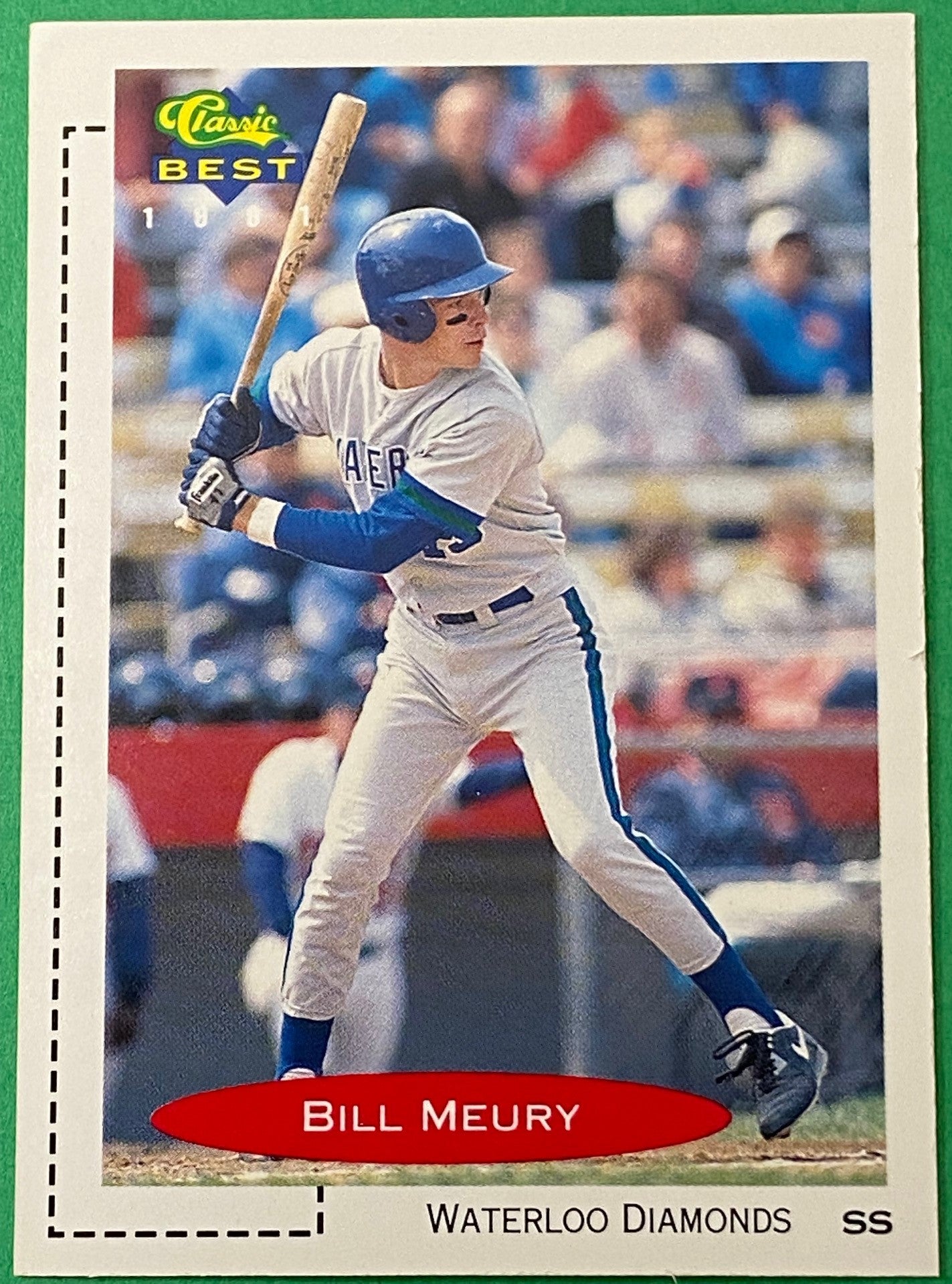 Bill Meury Vintage 1991 MiLB Classic Best #339 Waterloo Diamonds by Classic Games