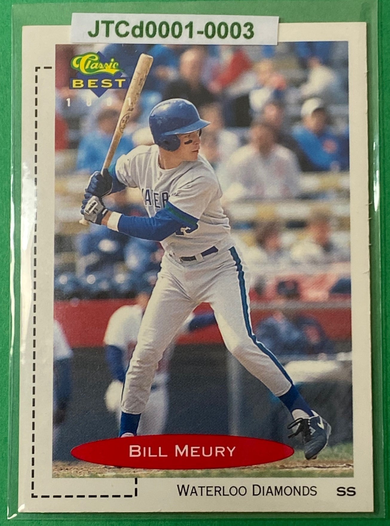 Bill Meury Vintage 1991 MiLB Classic Best #339 Waterloo Diamonds by Classic Games