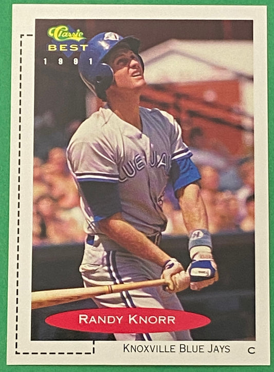 Randy Knorr Vintage 1991 MiLB Classic Best #21 Knoxville Blue Jays by Classic Games