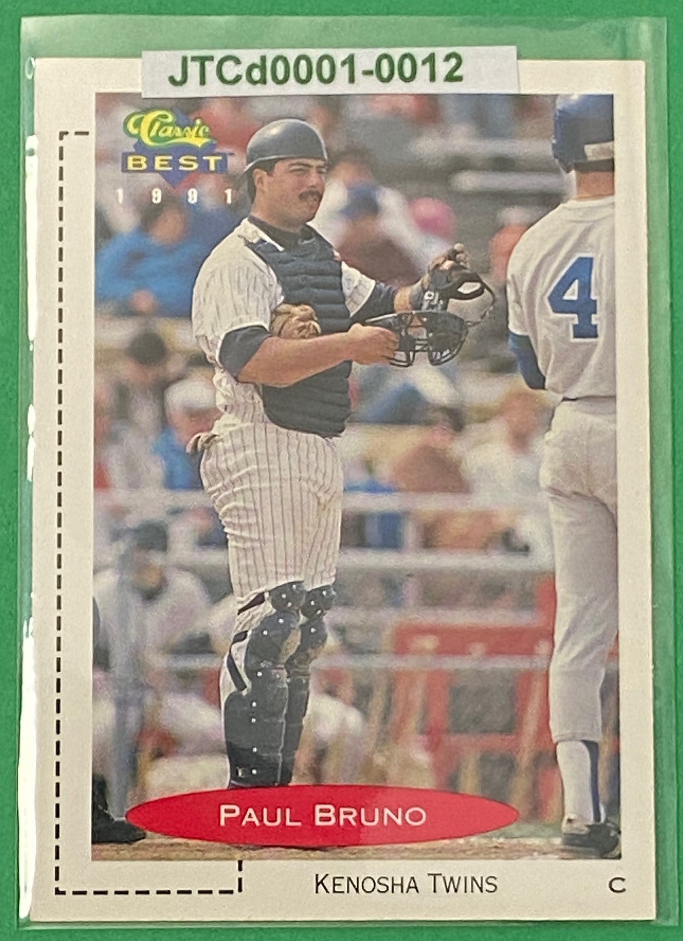 Paul Bruno Vintage 1991 MiLB Classic Best #343 Kenosha Twins by Classic Games