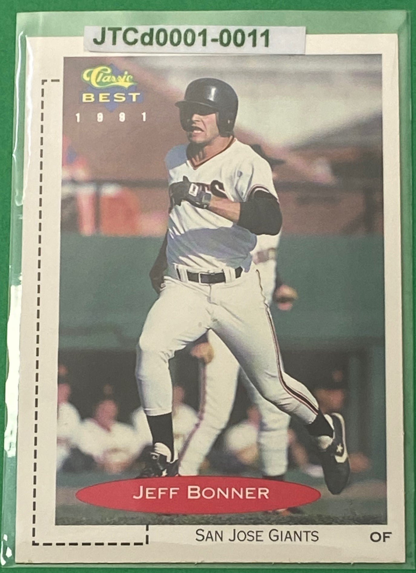 Jeff Bonner Vintage 1991 MiLB Classic Best #76 San Jose Giants by Classic Games