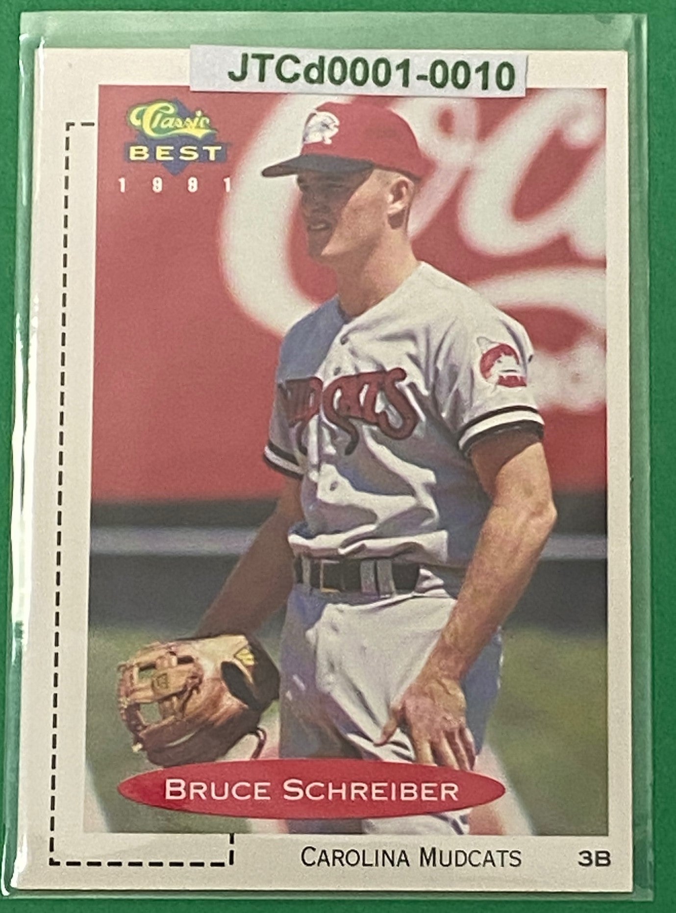 Bruce Schreiber Vintage 1991 MiLB Classic Best #225 Carolina Mudcats by Classic Games