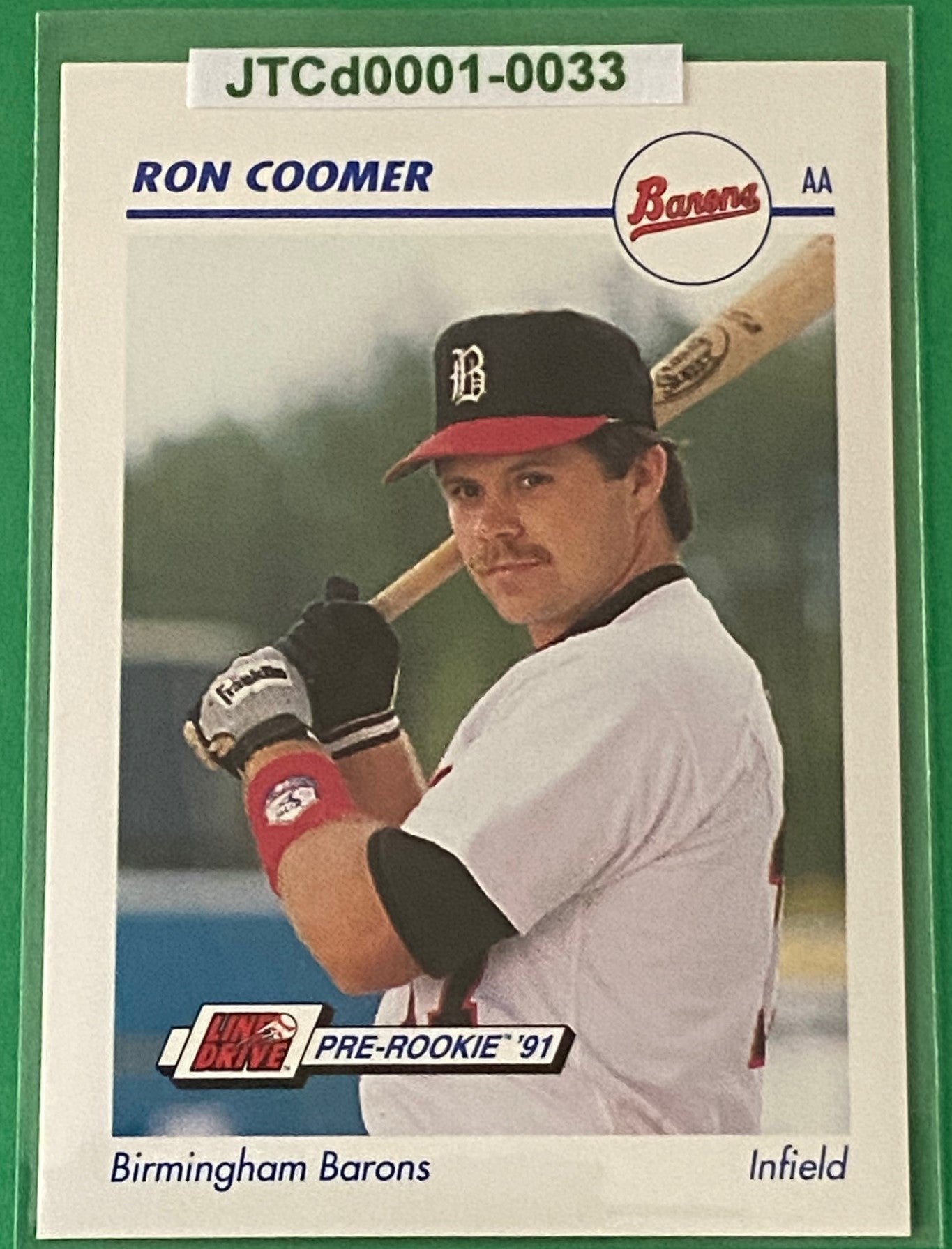 Ron Coomer 1991 MiLB Pre-Rookie Card #55 Birmingham Barons by Line Drive