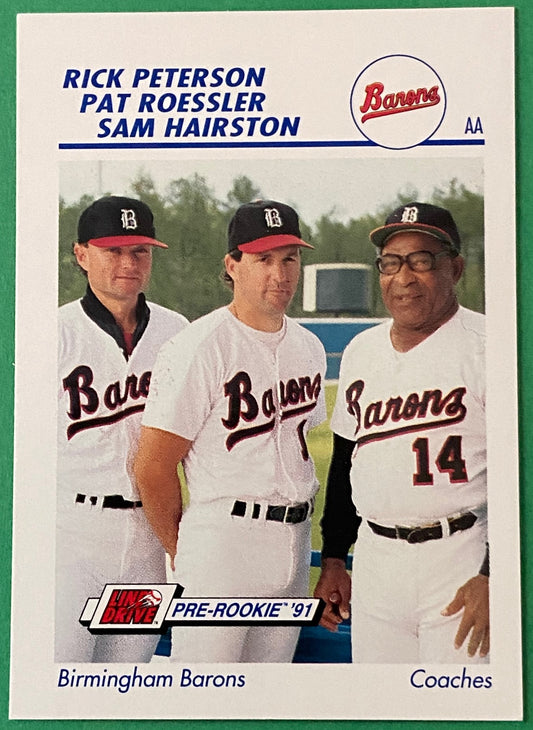 Barons Coaches 1991 MiLB Pre-Rookie Card #75 Birmingham Barons by Line Drive