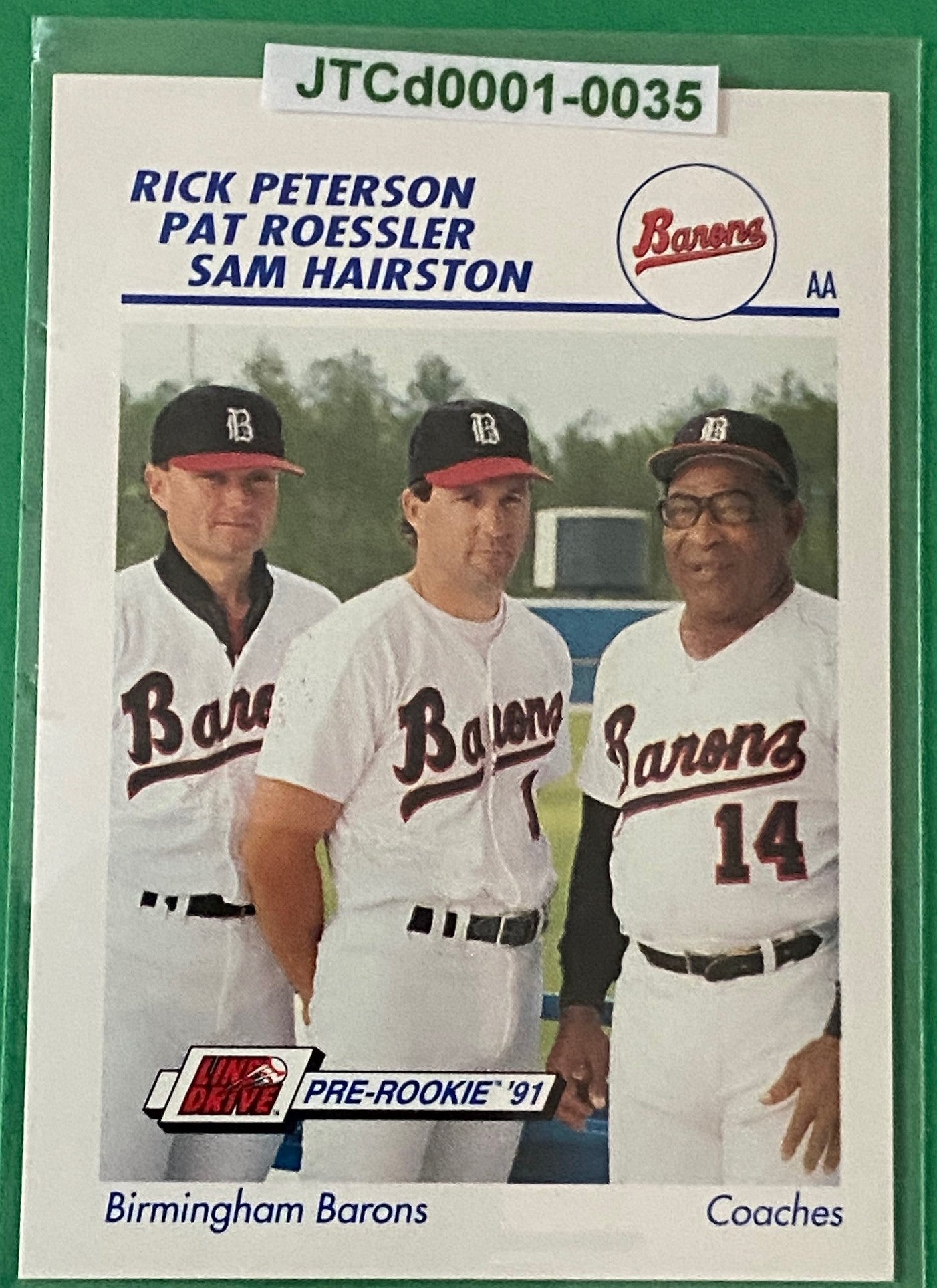 Barons Coaches 1991 MiLB Pre-Rookie Card #75 Birmingham Barons by Line Drive