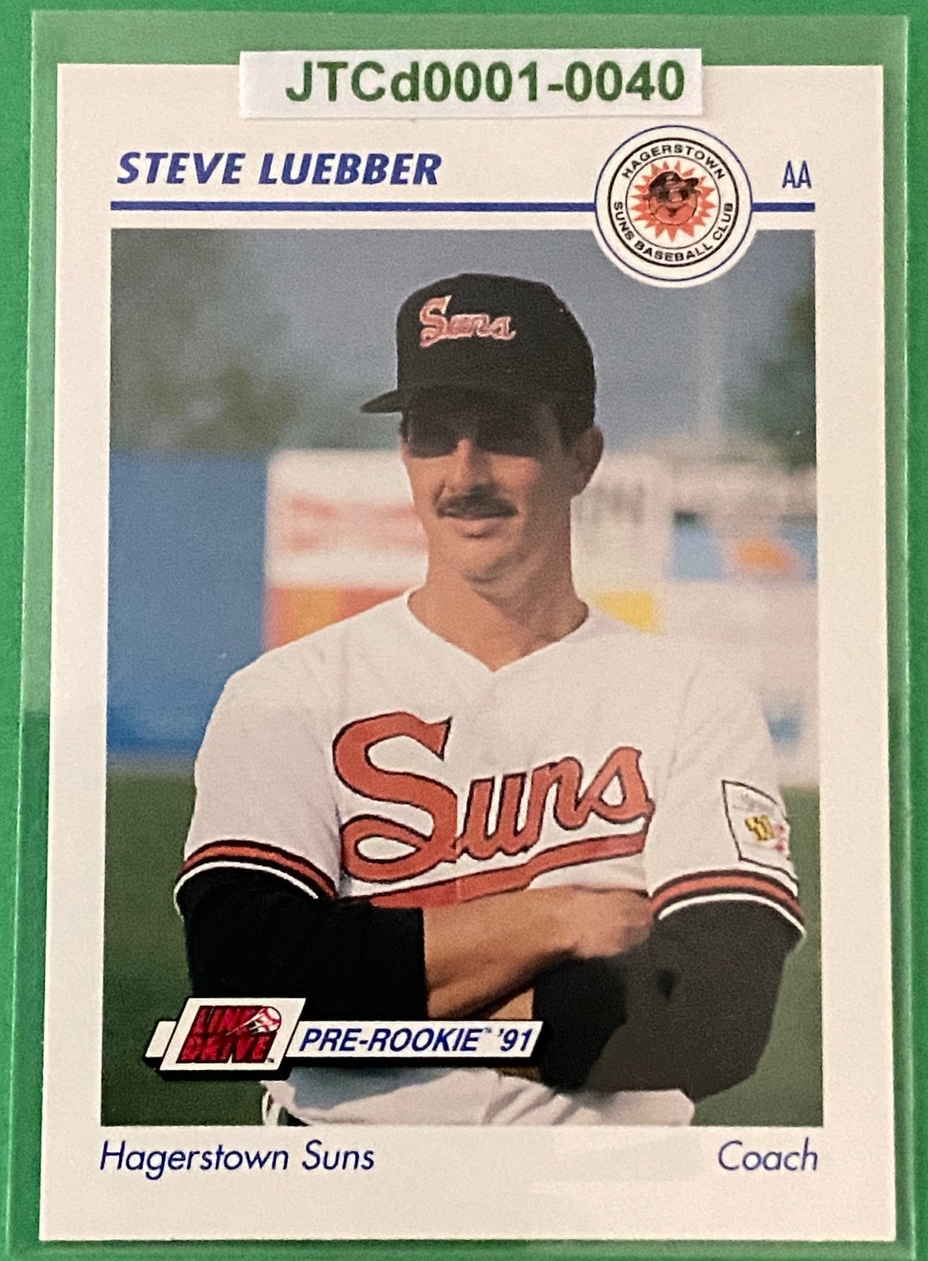 Steve Luebber (Coach) 1991 MiLB Pre-Rookie Card #240 Hagerstown Suns by Line Drive