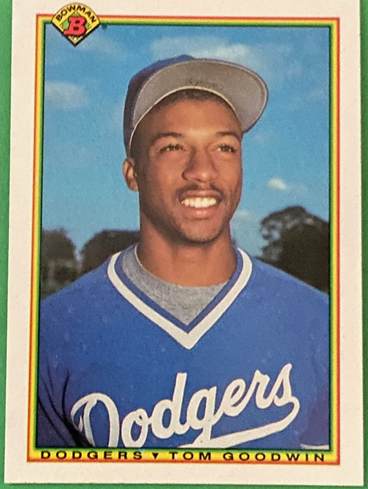 Tom Goodwin 1990 MLB #96 Los Angeles Dodgers by Bowman (Topps)