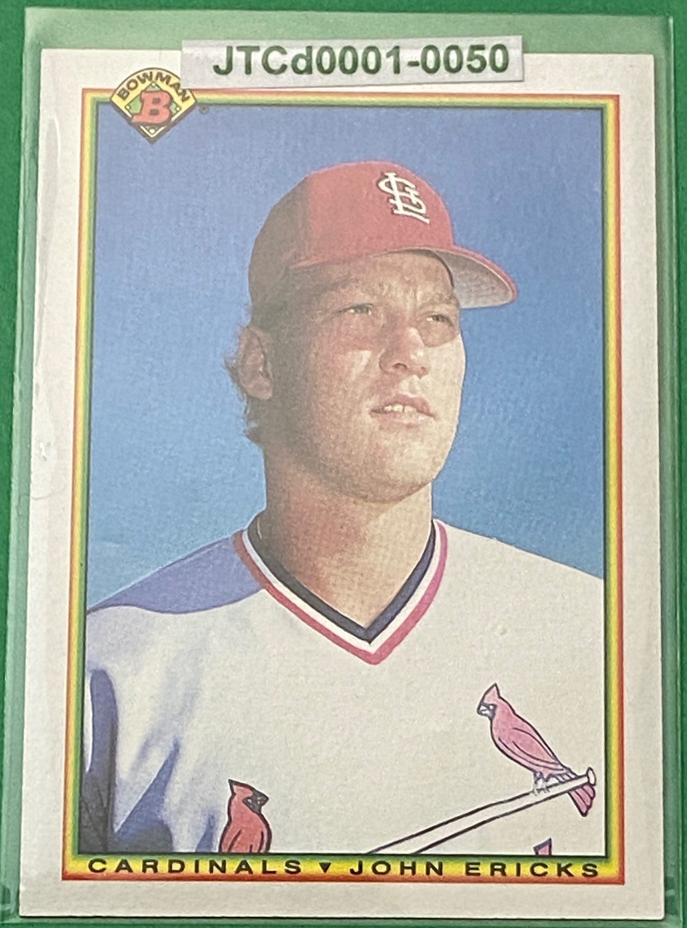 John Ericks 1990 MLB #190 St. Louis Cardinals by Bowman (Topps)