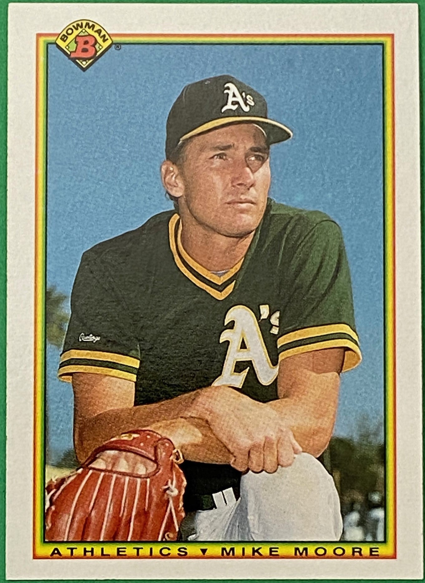 Mike Moore 1990 MLB #445 Oakland Athletics by Bowman (Topps)