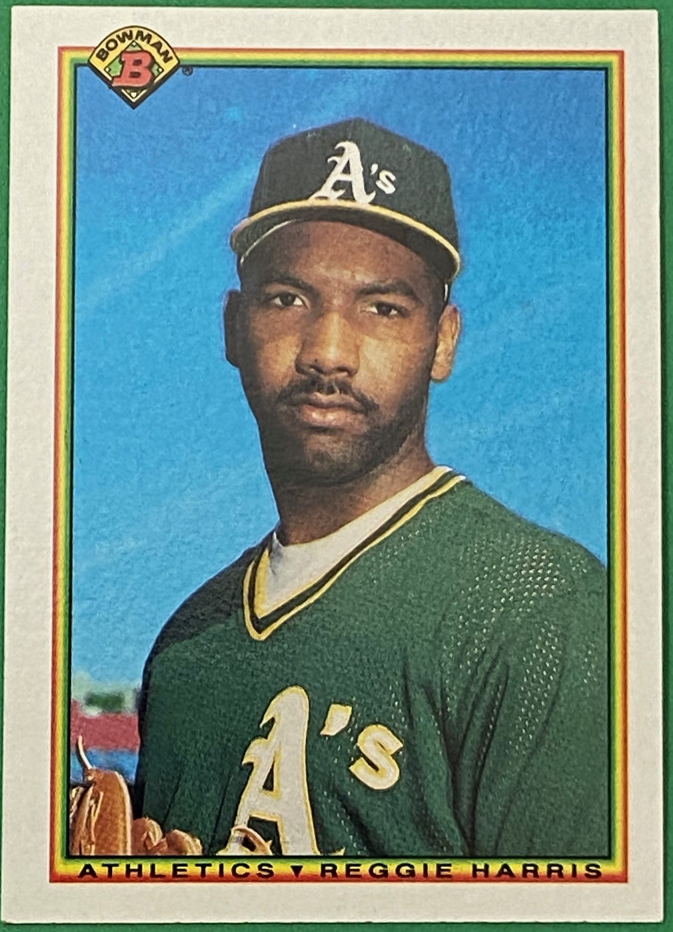 Reggie Harris (RC) 1990 MLB #446 Oakland Athletics by Bowman (Topps)