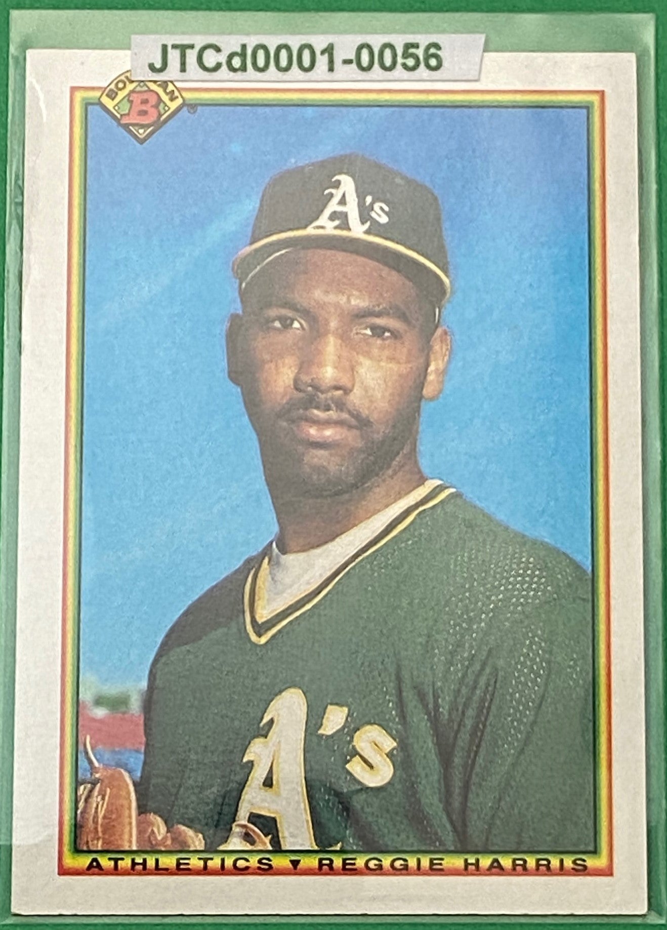 Reggie Harris (RC) 1990 MLB #446 Oakland Athletics by Bowman (Topps)