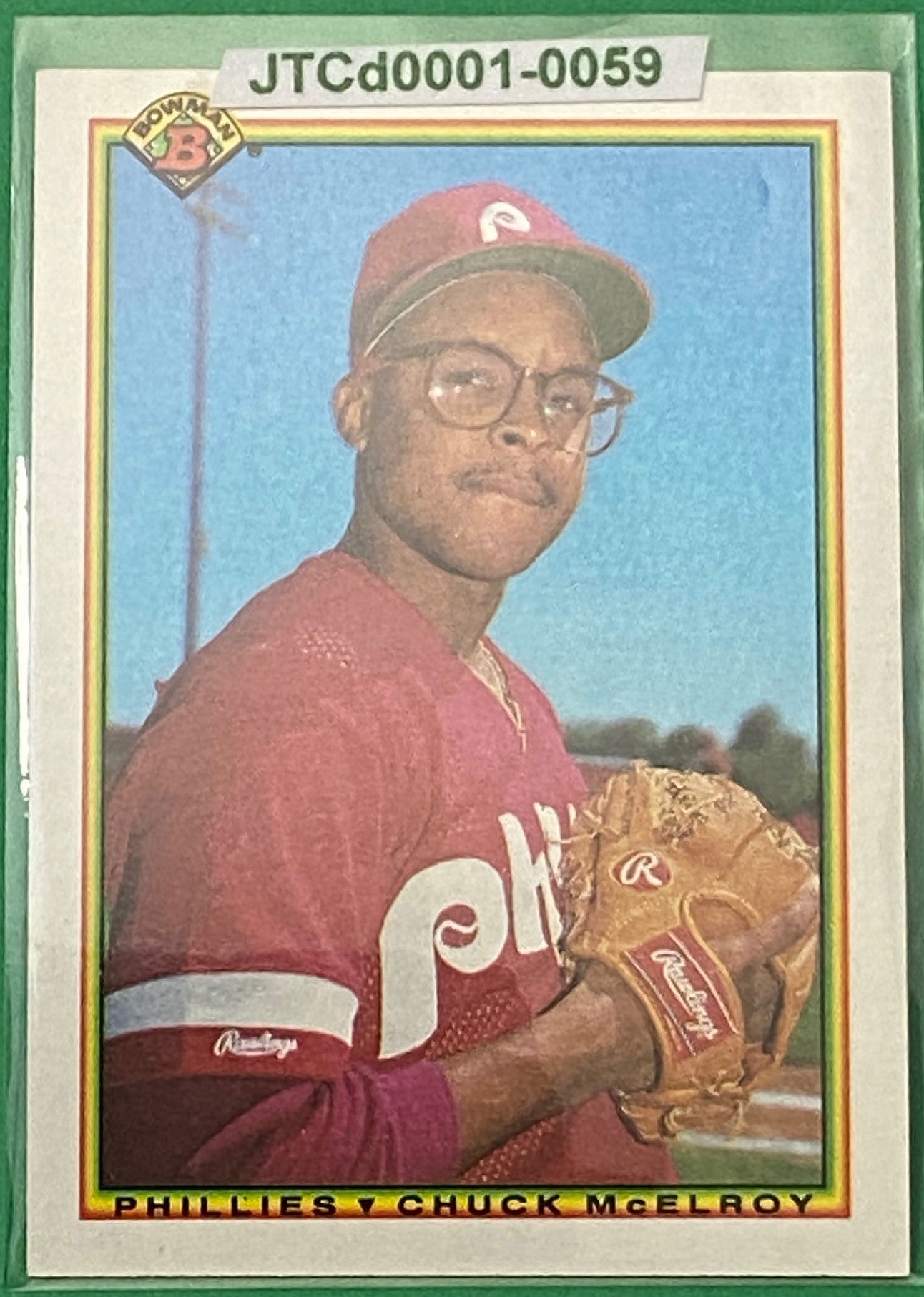 Chuck McElroy 1990 MLB #150 Philadelphia Phillies by Bowman (Topps)