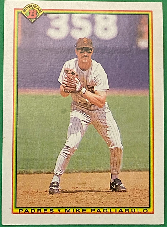 Mike Pagliarulo 1990 MLB #219 San Diego Padres by Bowman (Topps)