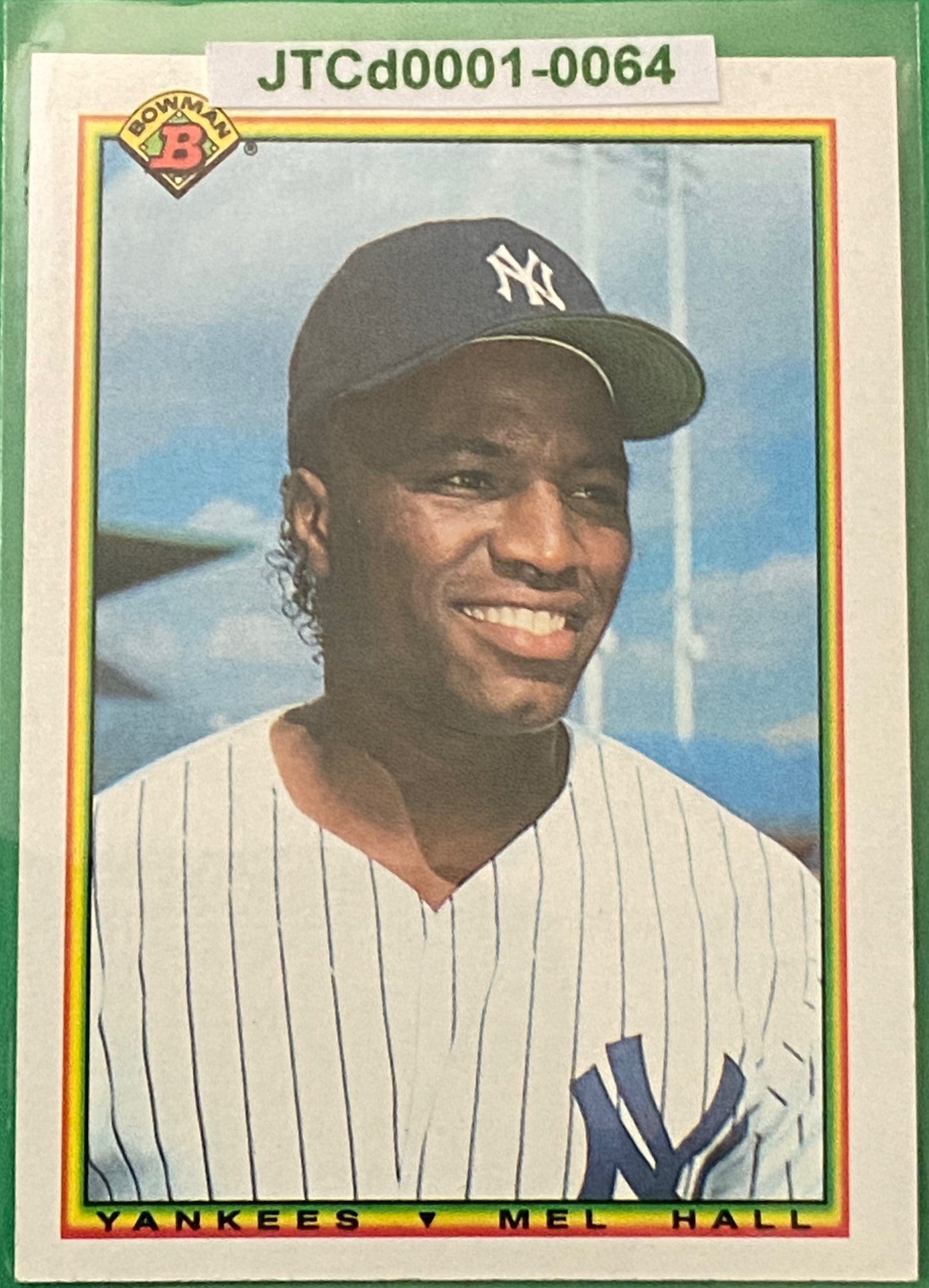 Mel Hall 1990 MLB #344 New York Yankees by Bowman (Topps)