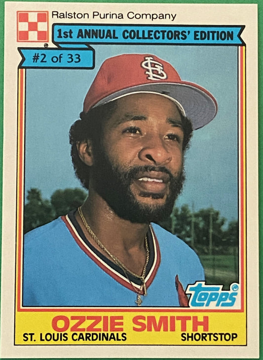 Ozzie Smith 1984 MLB #2 St. Louis Cardinals by Ralston Purina (Topps)