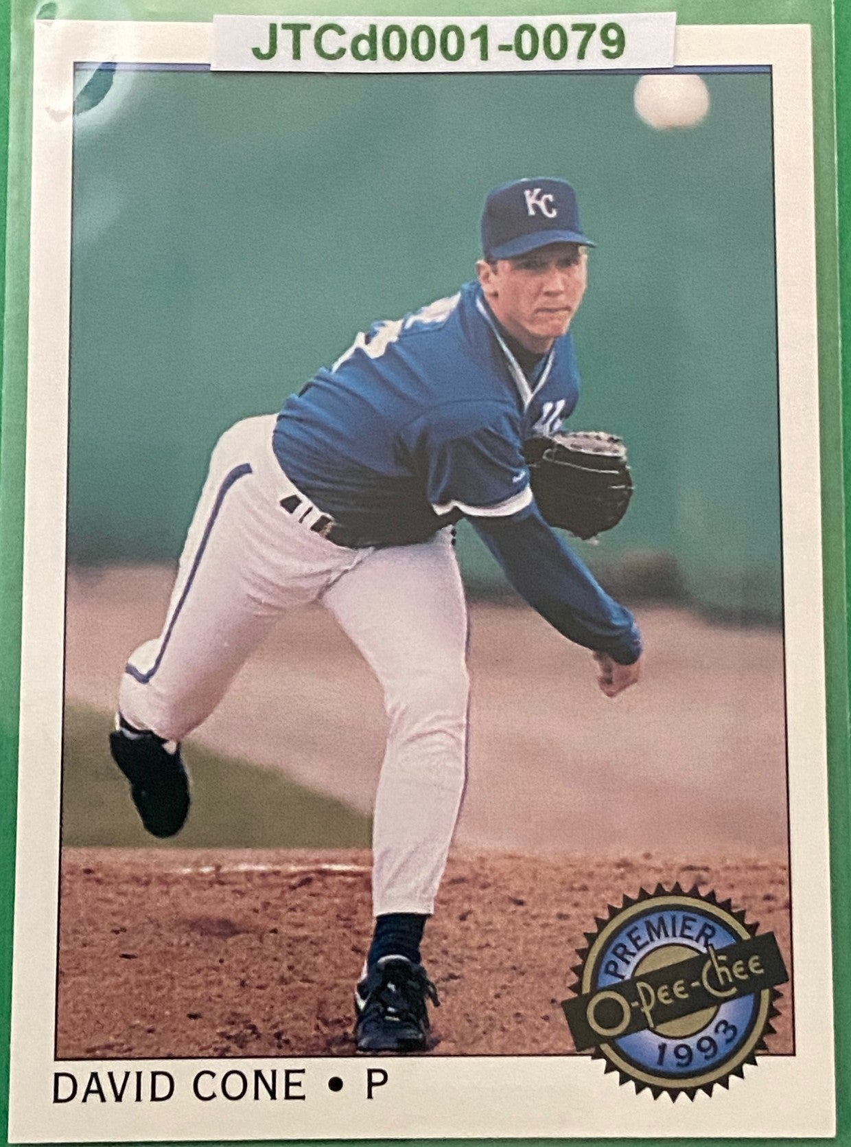 David Cone 1993 MLB #92 Kansas City Royals by O-Pee-Chee Premier