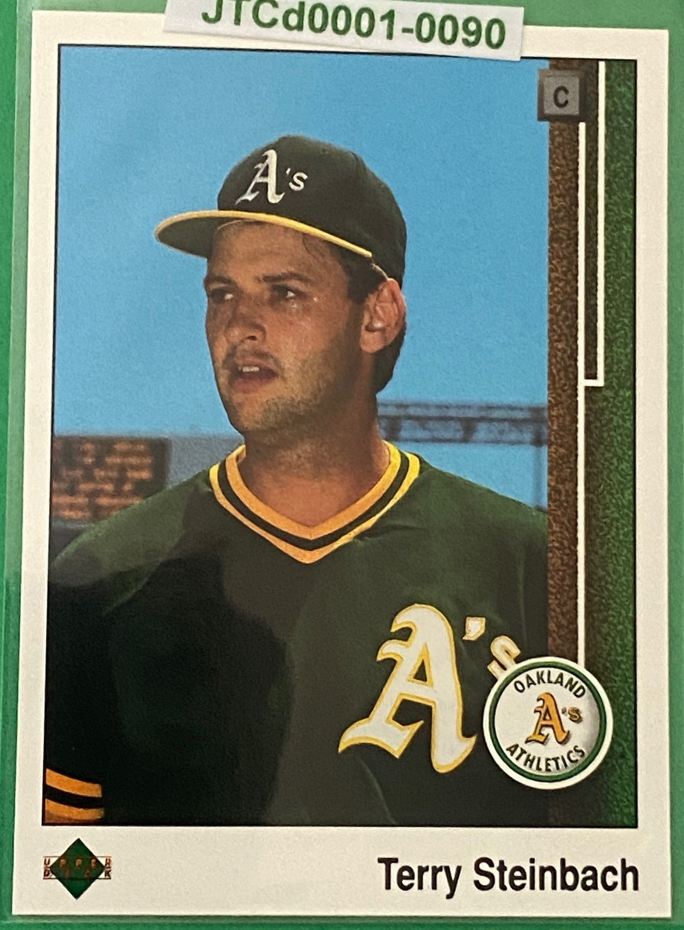 Terry Steinbach 1989 MLB #256 Oakland Athletics by Upper Deck