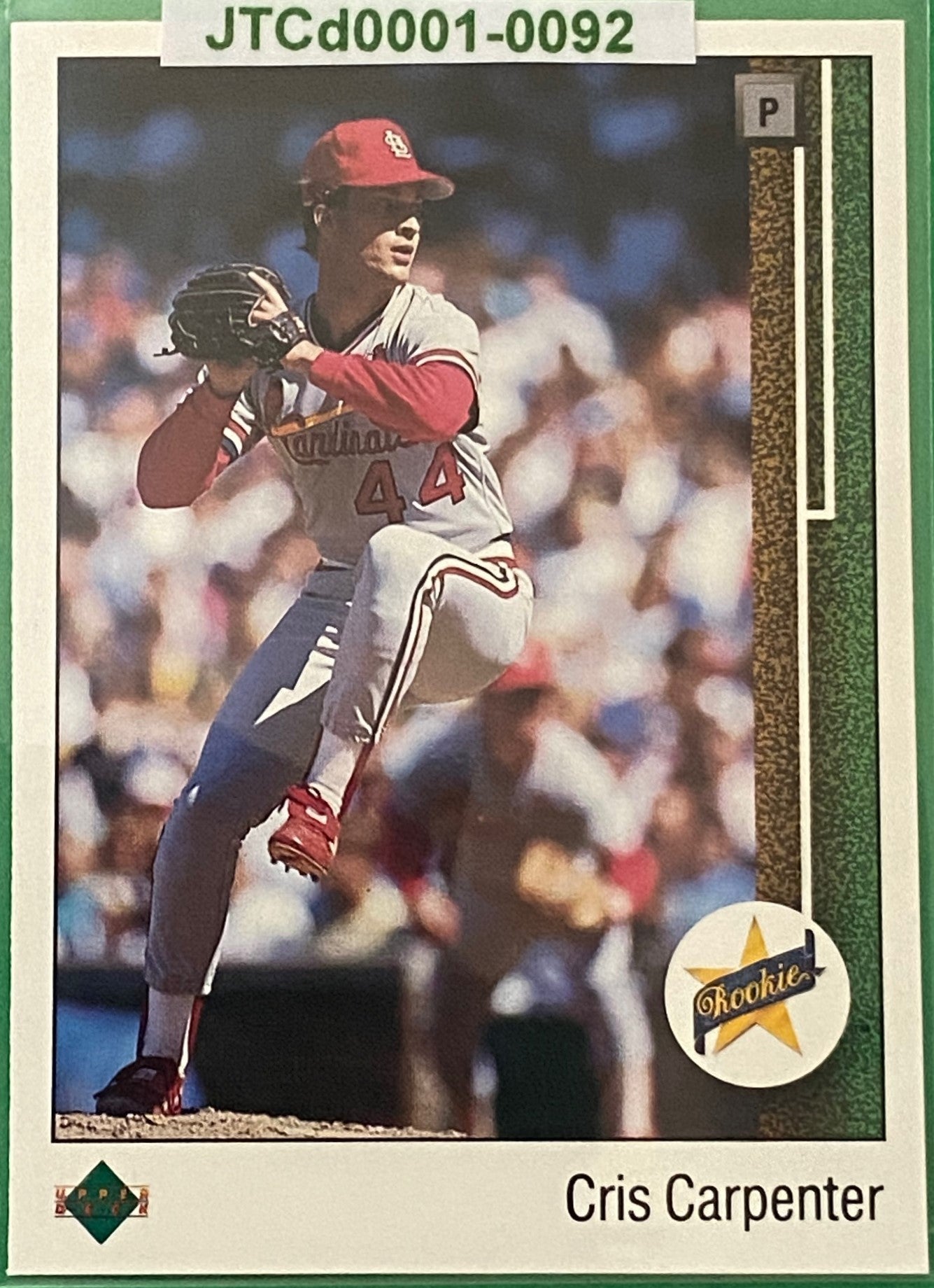 Cris Carpenter (RC) 1989 MLB #8 St. Louis Cardinals by Upper Deck