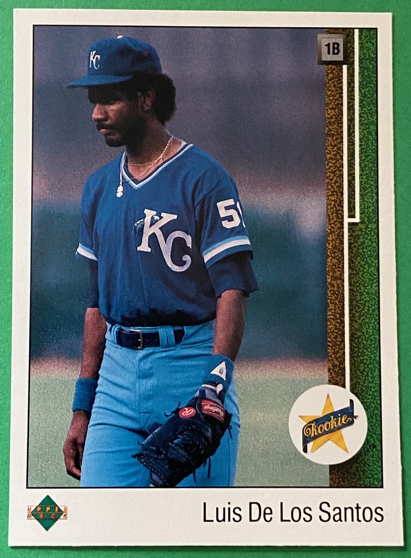 Luis de los Santos (RC) 1989 MLB #12 Kansas City Royals by Upper Deck