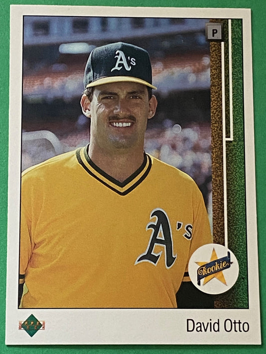 David Otto (RC) 1989 MLB #4 Oakland Athletics by Upper Deck