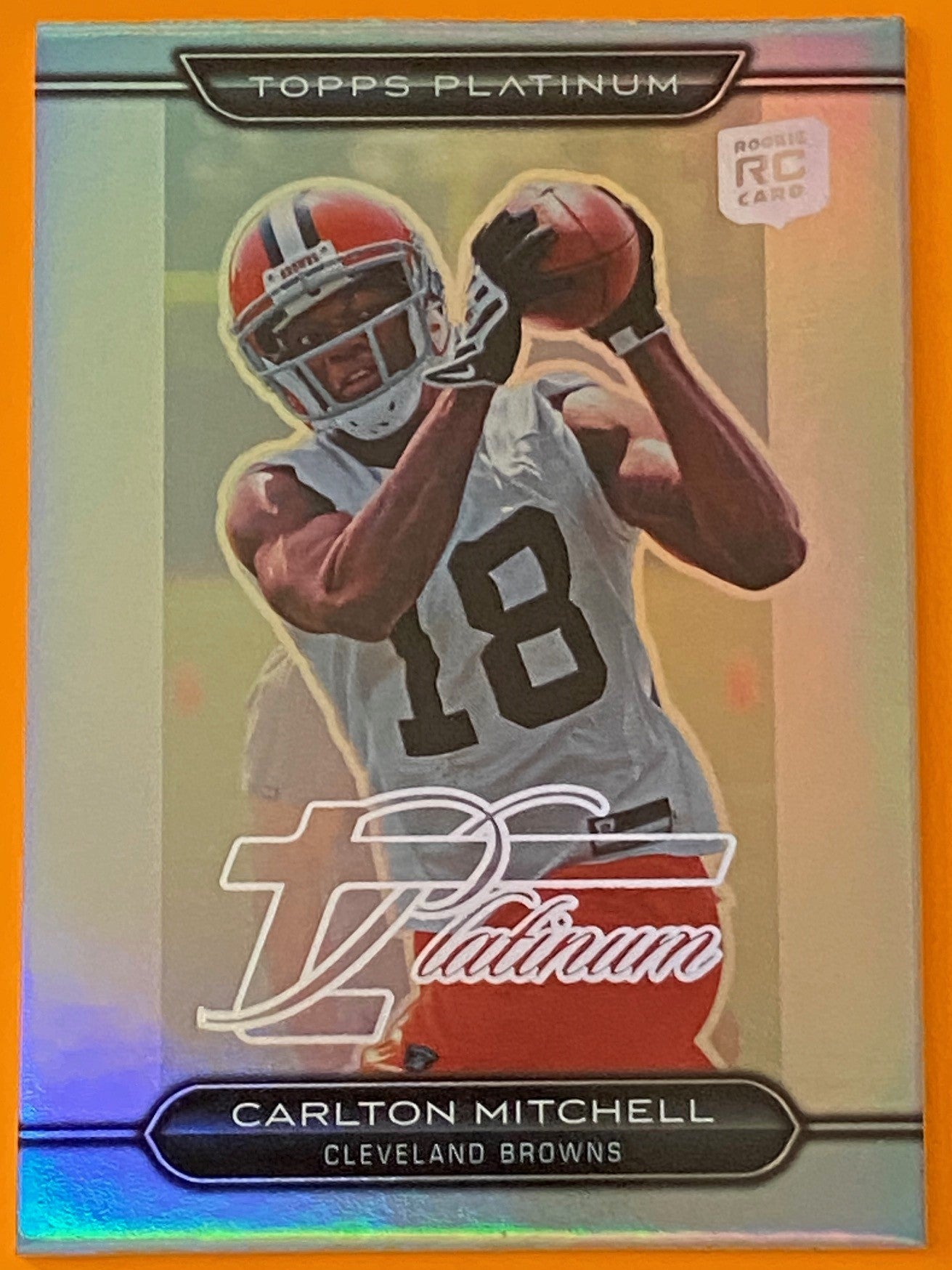 Carlton Mitchell (RC) 2010 NFL #61 Cleveland Browns Platinum Refractor by Topps