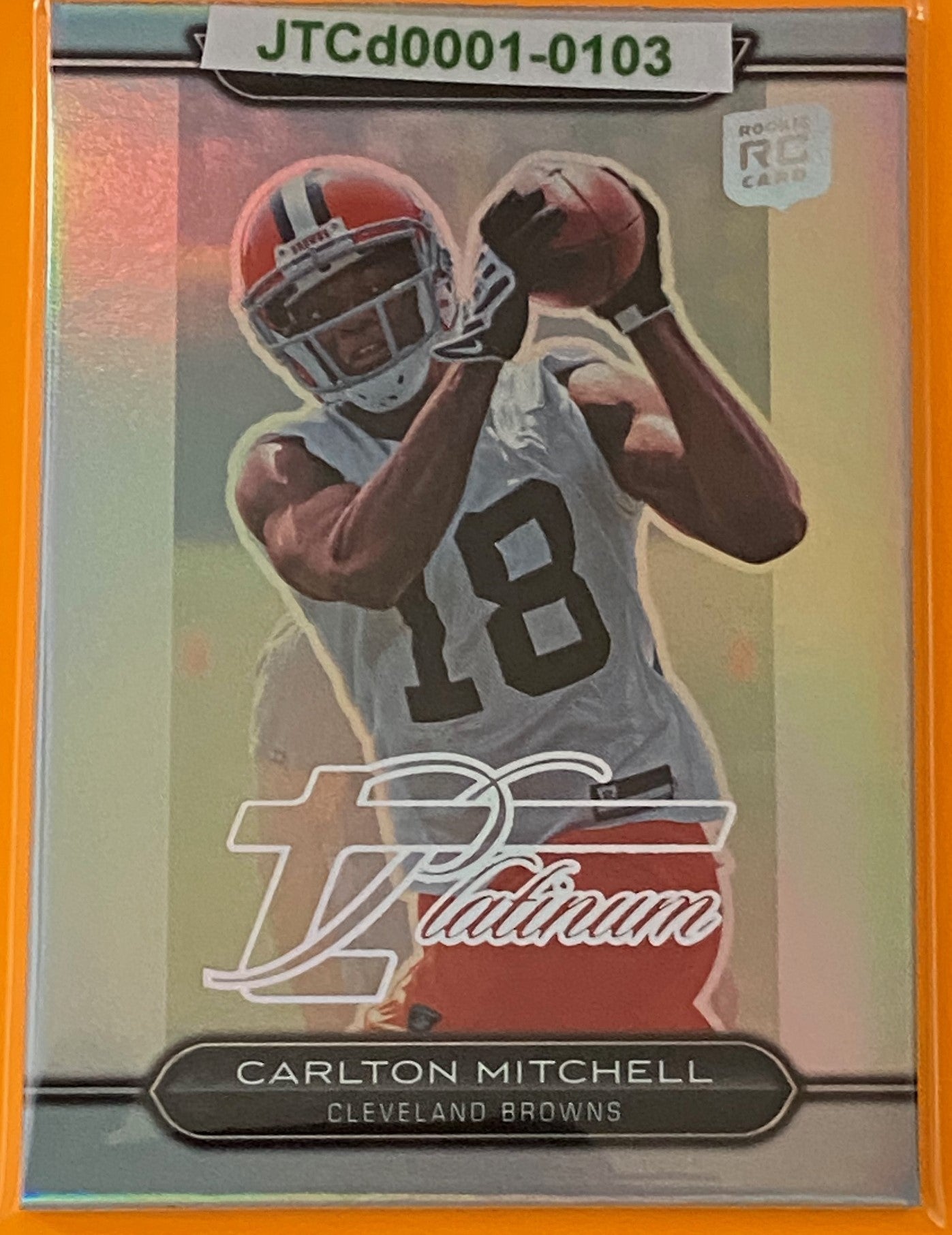 Carlton Mitchell (RC) 2010 NFL #61 Cleveland Browns Platinum Refractor by Topps