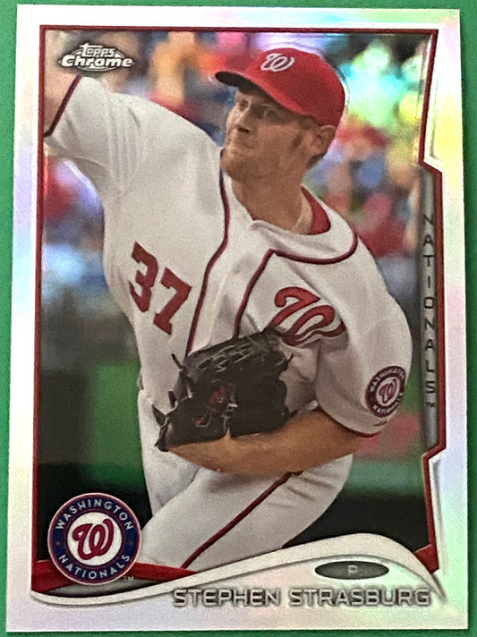 Stephen Strasburg 2014 MLB Topps Chrome Refractor #17 Washington Nationals by Topps