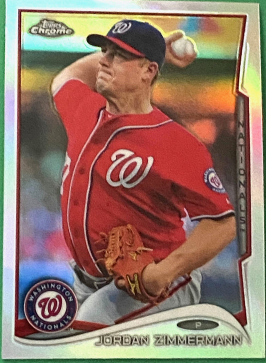 Jordan Zimmermann 2014 MLB Topps Chrome #57 Washington Nationals by Topps