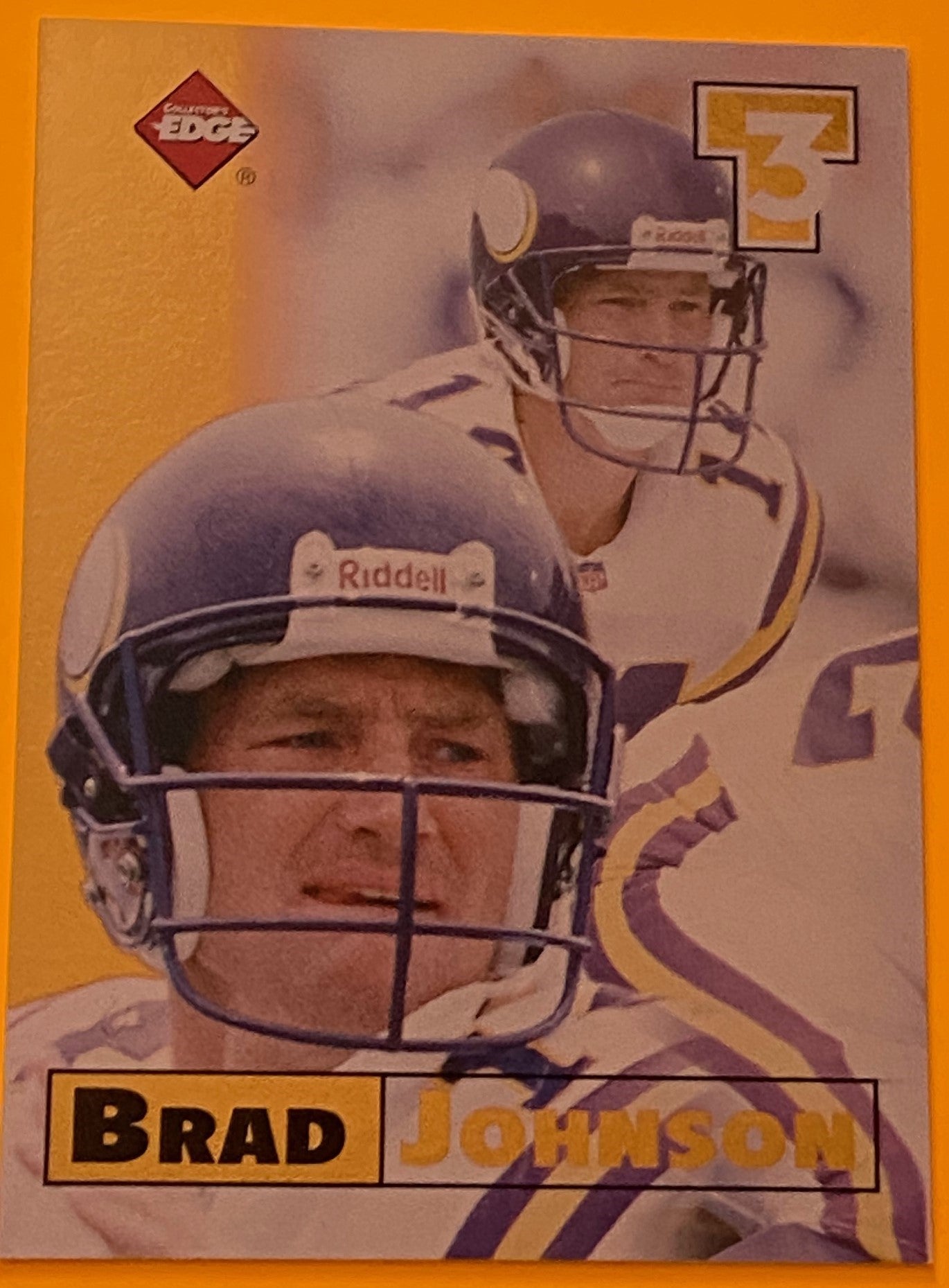 Brad Johnson 1998 NFL #5 First Place Triple Threat Minnesota Vikings by Collector's Edge