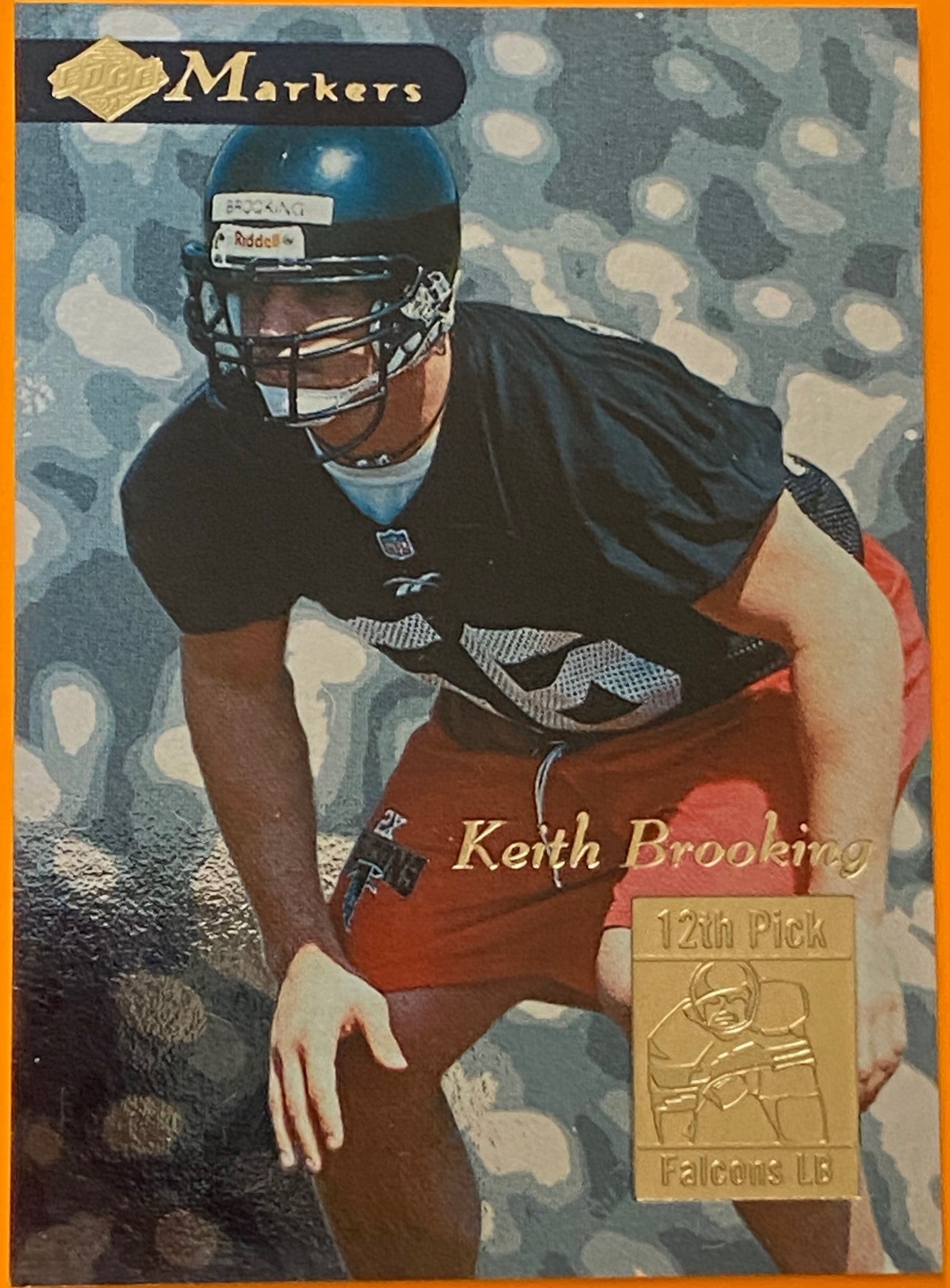 Keith Brooking 1998 NFL #3 Markers Atlanta Falcons by Collector's Edge