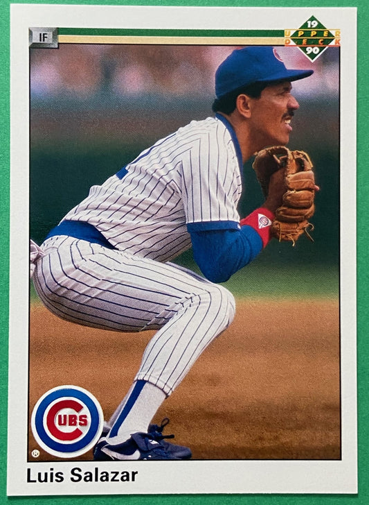 Luis Salazar 1990 MLB #6 Chicago Cubs by Upper Deck