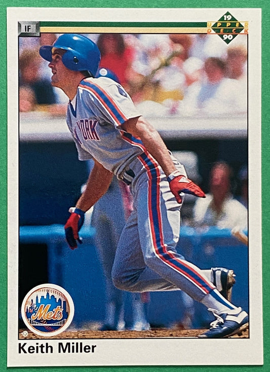 Keith Miller 1990 MLB #190B New York Mets by Upper Deck