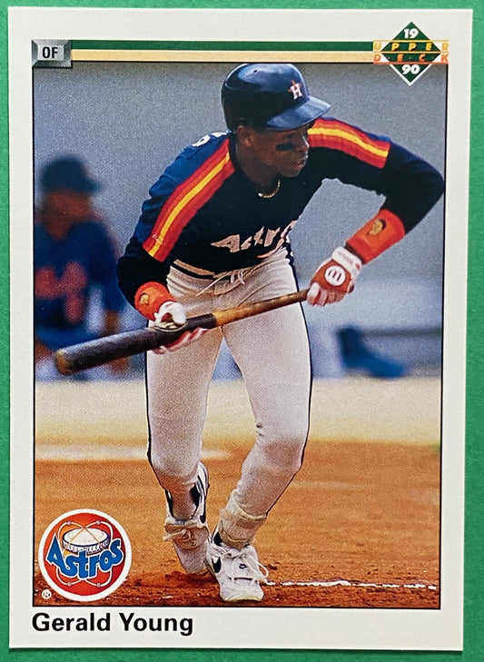 Gerald Young 1990 MLB #196B Houston Astros by Upper Deck