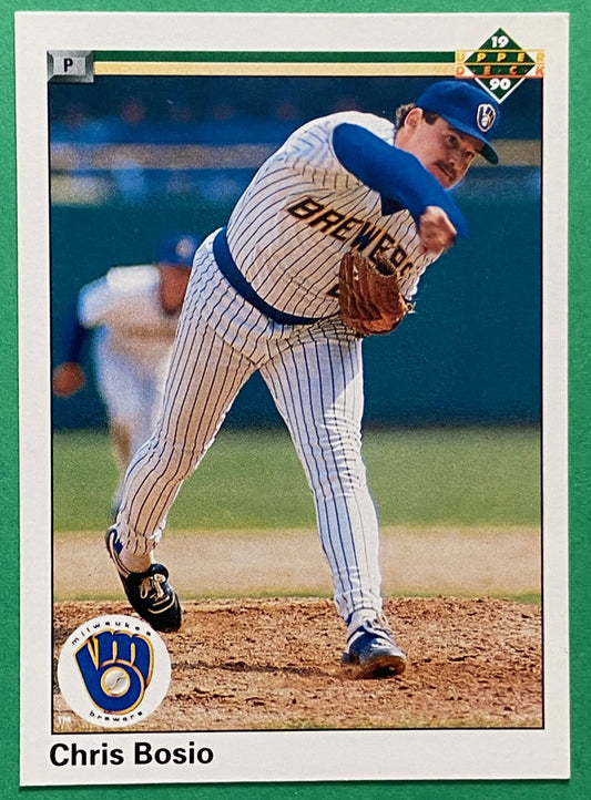 Chris Bosio 1990 MLB #293 Milwaukee Brewers by Upper Deck