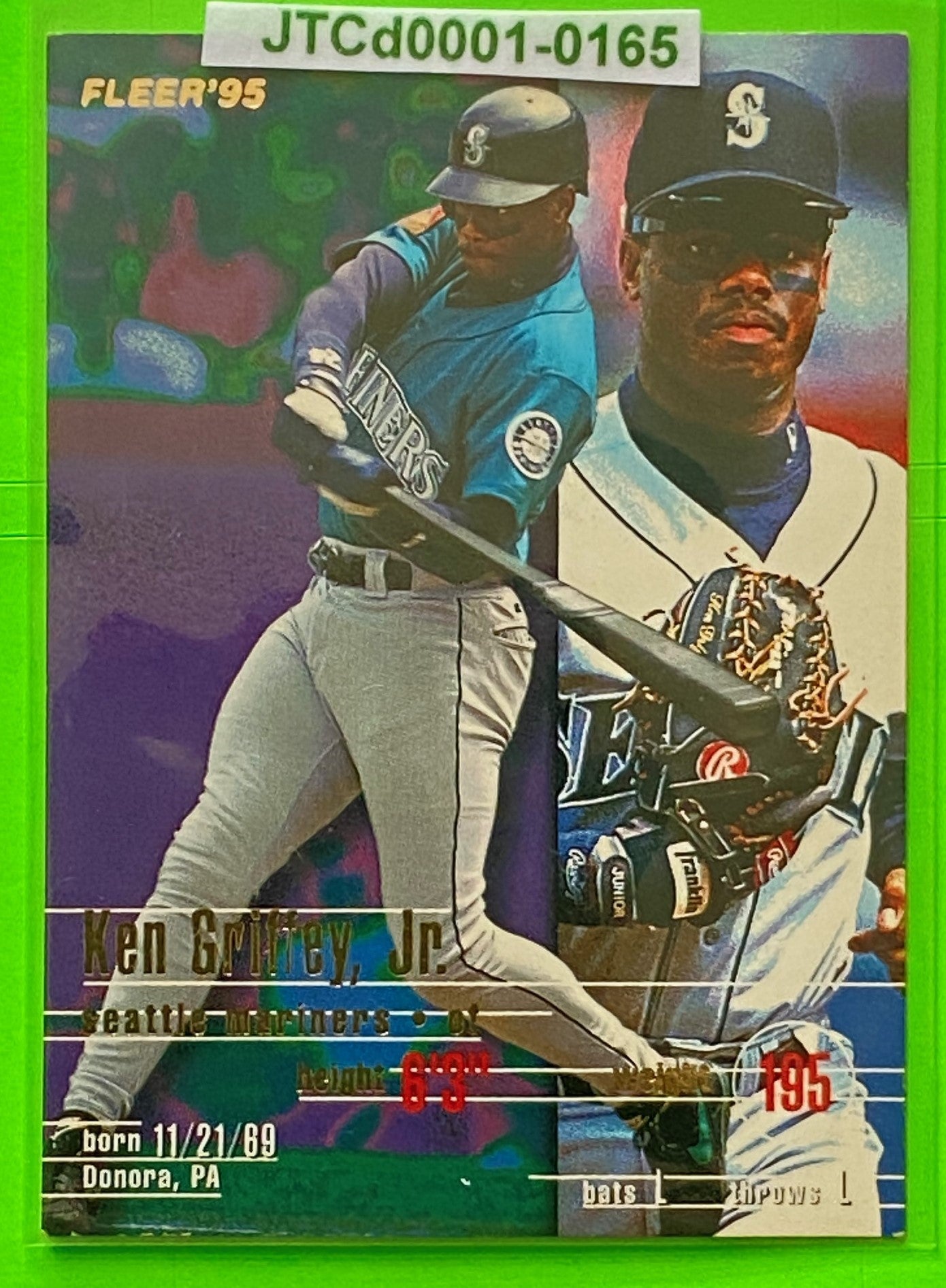 Ken Griffey Jr 1995 MLB Base Set #269 Seattle Mariners by Fleer Corp.