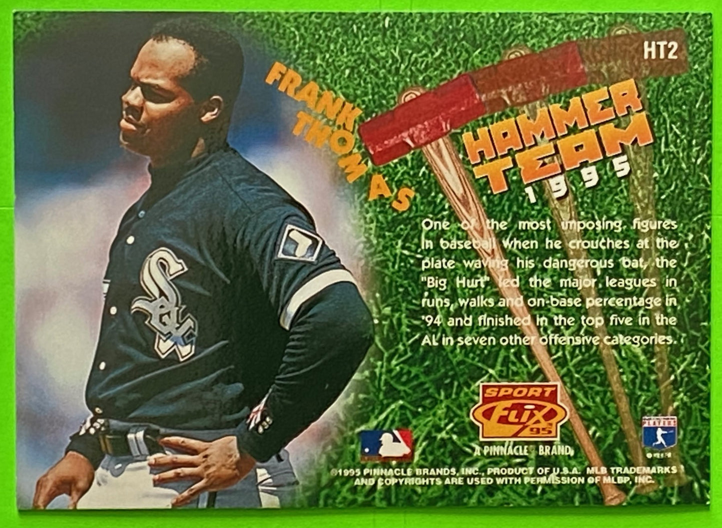 Frank Thomas 1995 MLB Sport Flix #HT2 Chicago White Sox by Pinnacle Brands