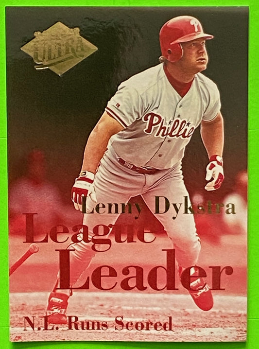 Lenny Dykstra 1994 Ultra League Leader MLB #7 of 10 Philadelphia Phillies by Fleer Corp.