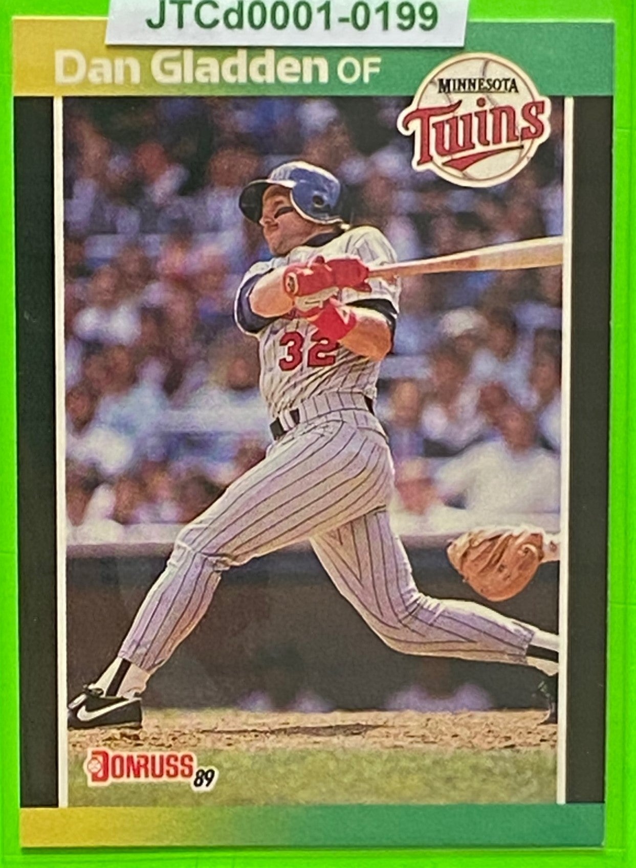 Dan Gladden 1989 Base Set MLB #391 Minnesota Twins by Leaf, Inc.