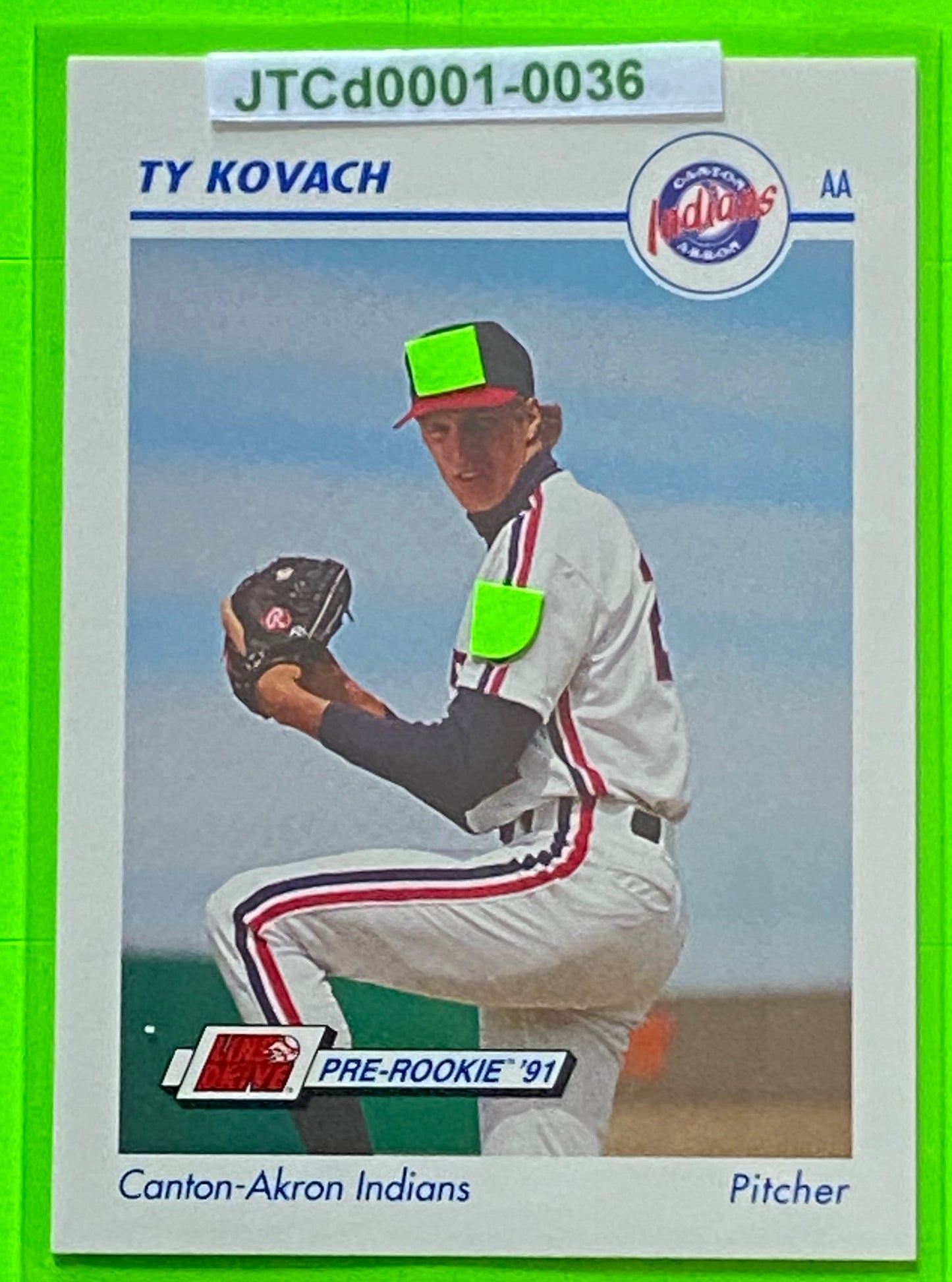 Ty Kovach 1991 MiLB Pre-Rookie Card #85 Canton-Akron Indians by Line Drive