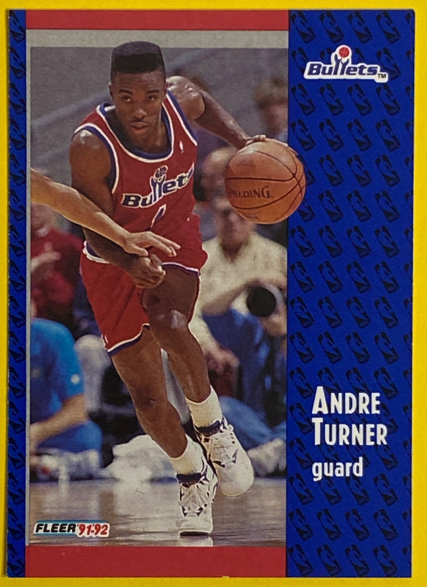 Andre Turner 1991-92 NBA #370 Washington Bullets by Fleer Corp.