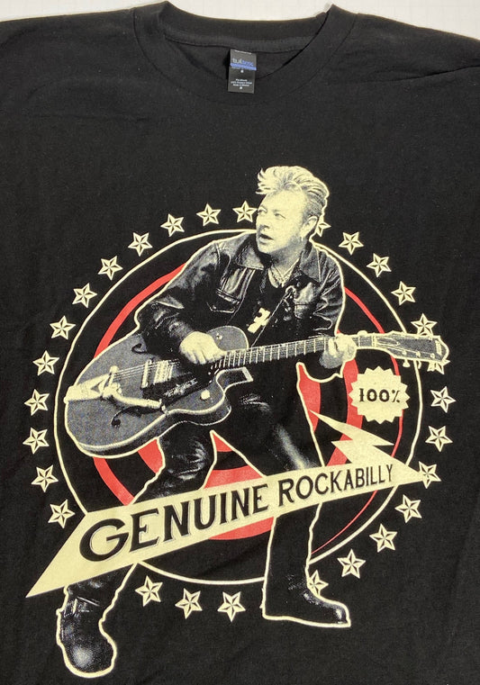 Brian Setzer "100% Rockabilly" Black NOS Adult M T-Shirt by Unknown